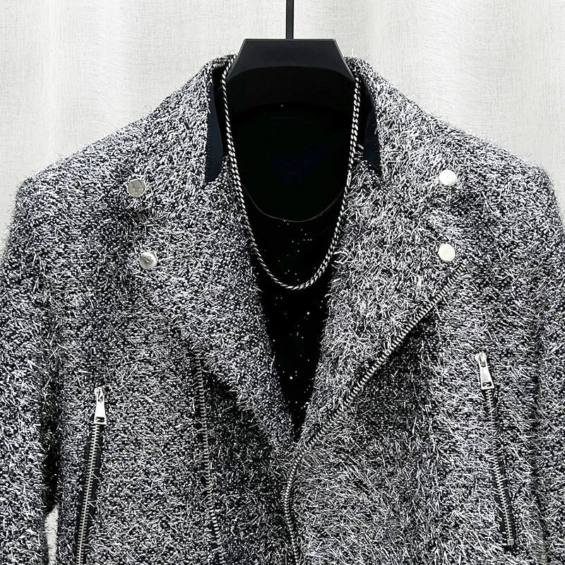 Herren Wolljacke mit Pailletten