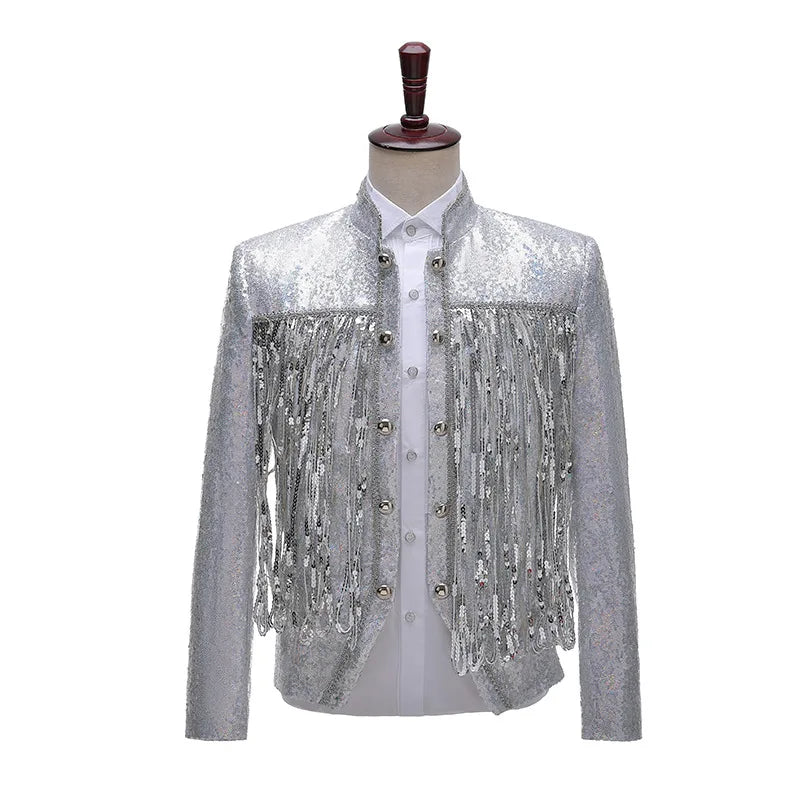 Led Herren Pailletten Jacke