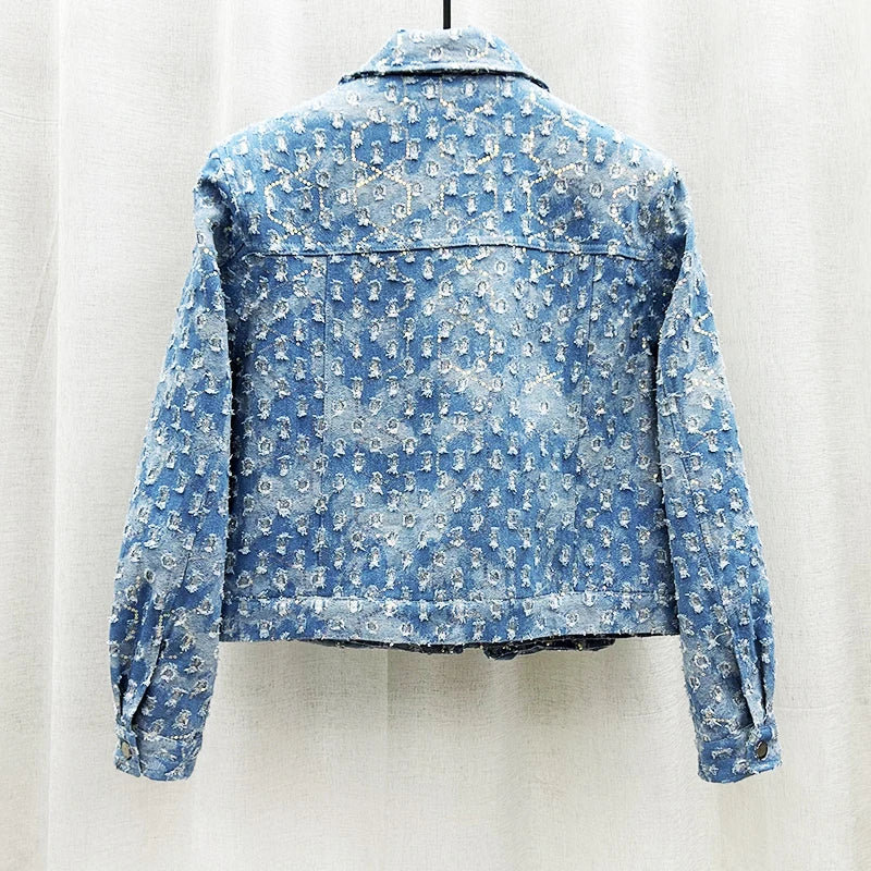 Blaue Paillettenjacke für Herren