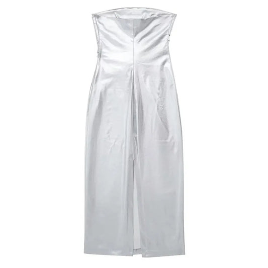 Silbernes Korsett Kleid