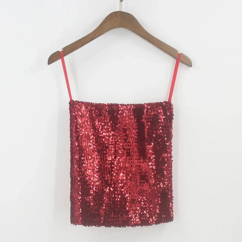 Top Pailletten Damen