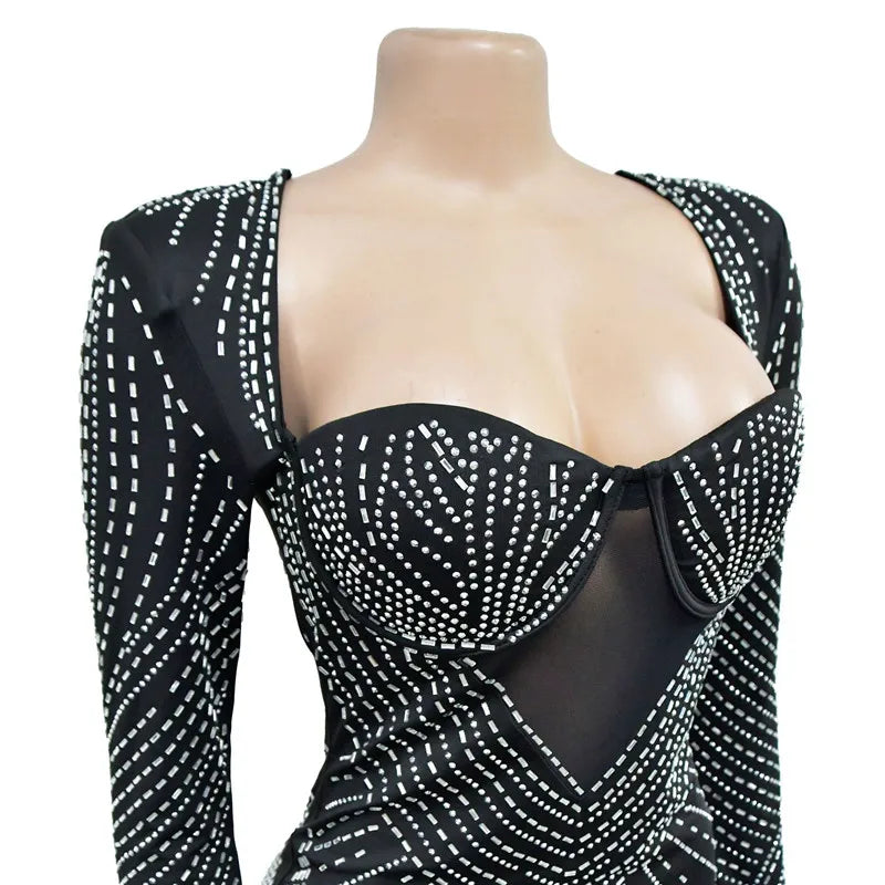 Sexy Pailletten-Jacke mit Strass