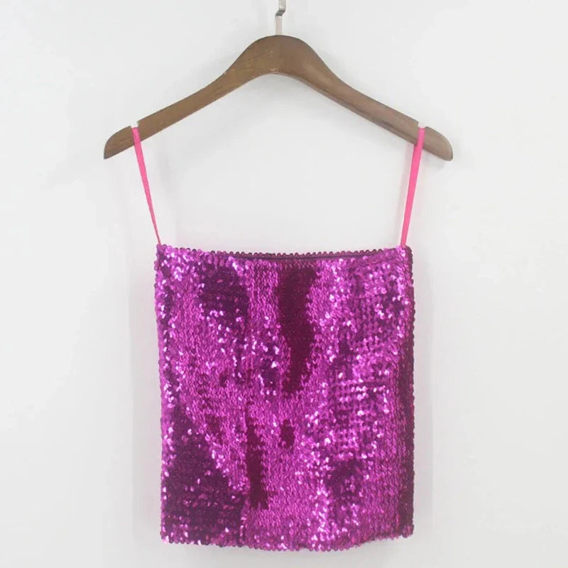 Top Pailletten Damen
