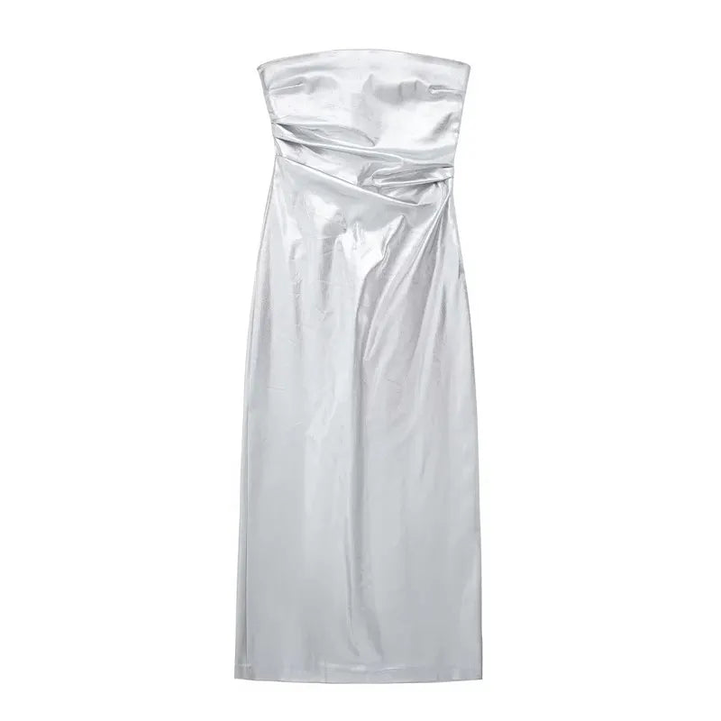 Silbernes Korsett Kleid