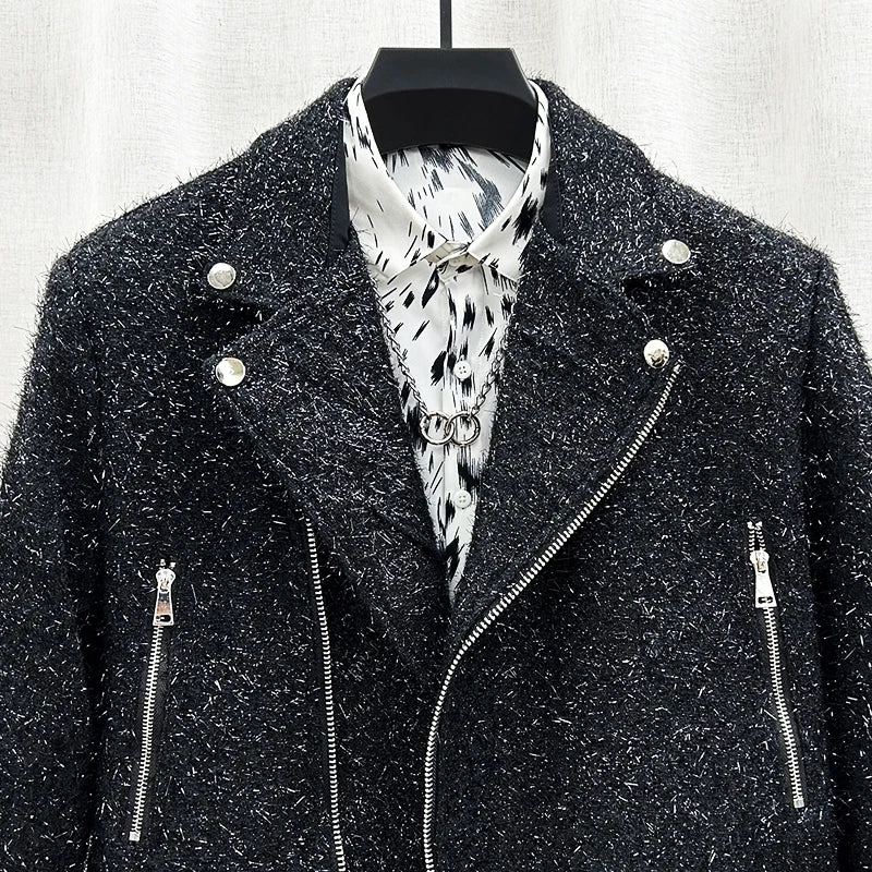 Herren Wolljacke mit Pailletten