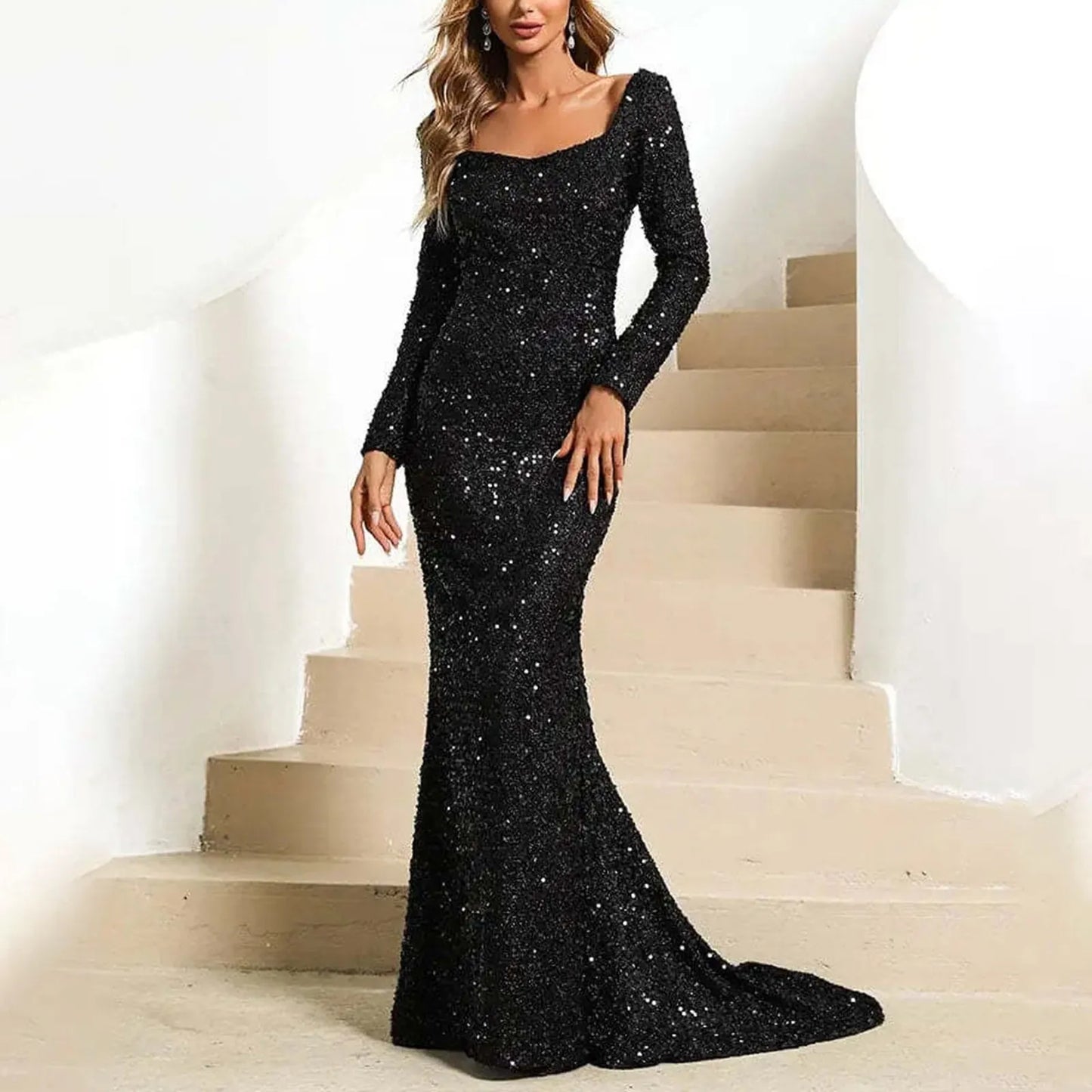 Elegantes Pailletten-Kleid