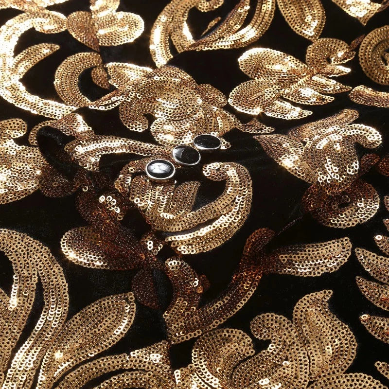Herrenkostüm aus goldenen Pailletten