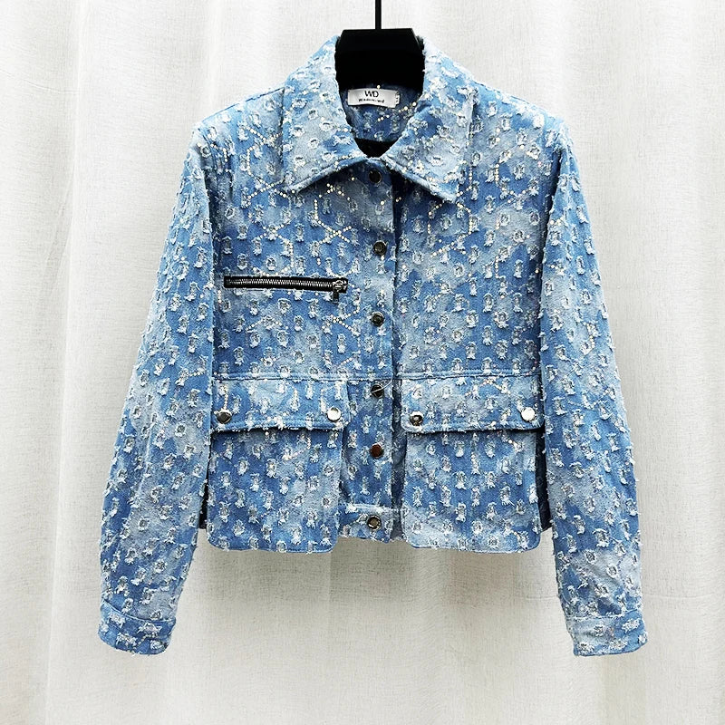 Blaue Paillettenjacke für Herren