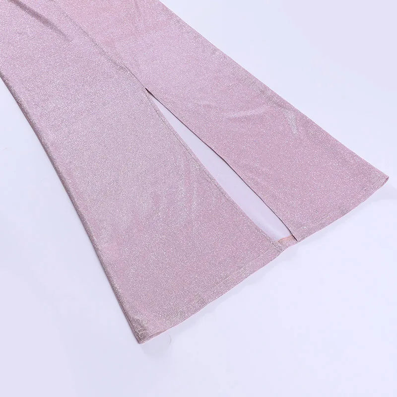 Ensemble Oberteil und Kleid mit Pailletten