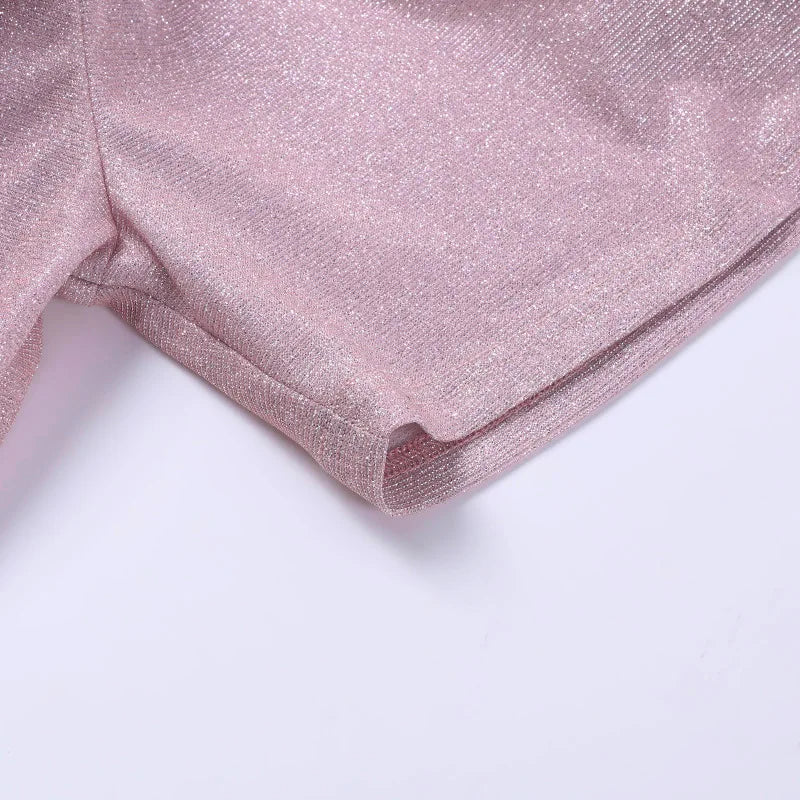 Ensemble Oberteil und Kleid mit Pailletten