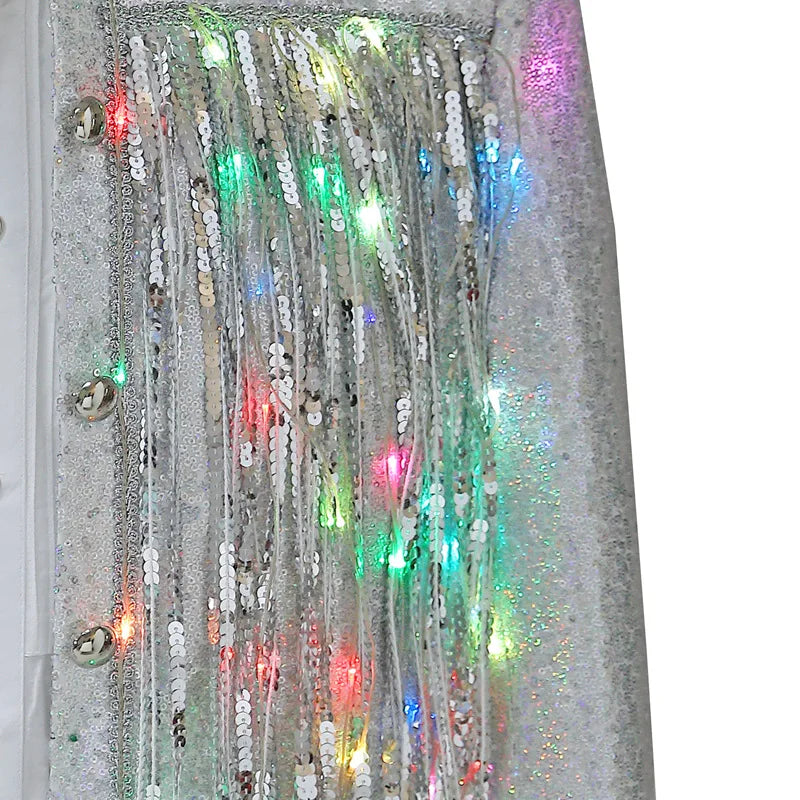 Led Herren Pailletten Jacke