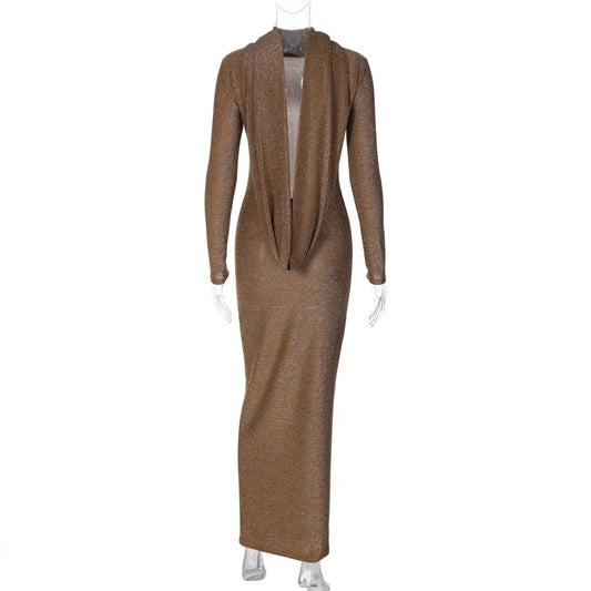 Abendkleid Glitzerndes Enganliegendes Rückenfreies Kleid