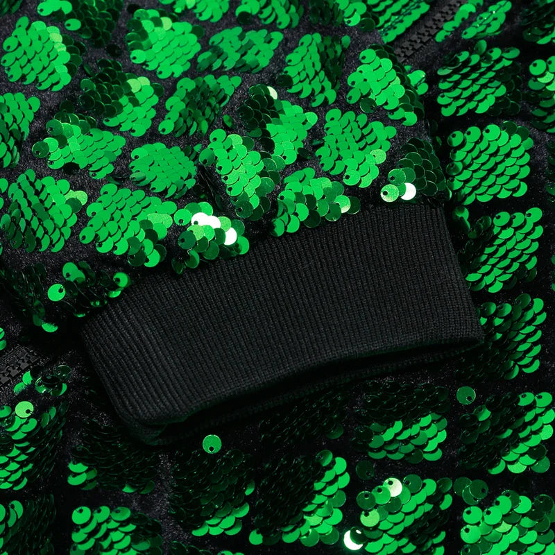 Damens Paillettenjacke mit Karomuster