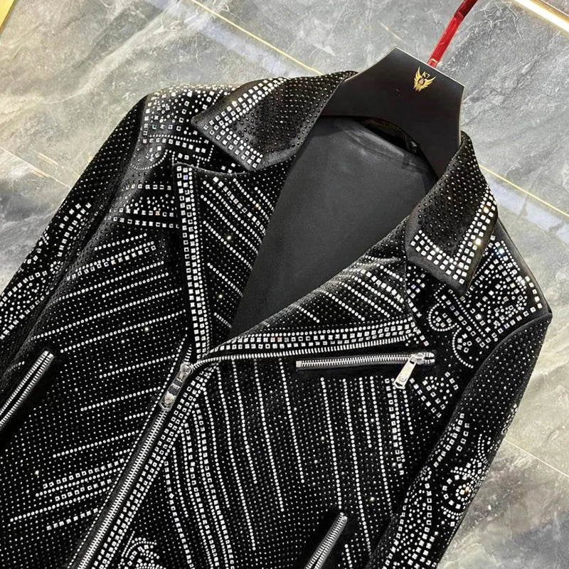 Bomberjacke mit Strass für Herren