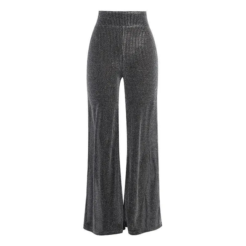 Paillettenhose Grau Damen