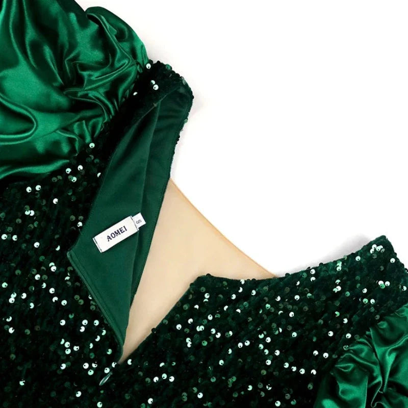 Abendkleid mit Puff-Ärmeln