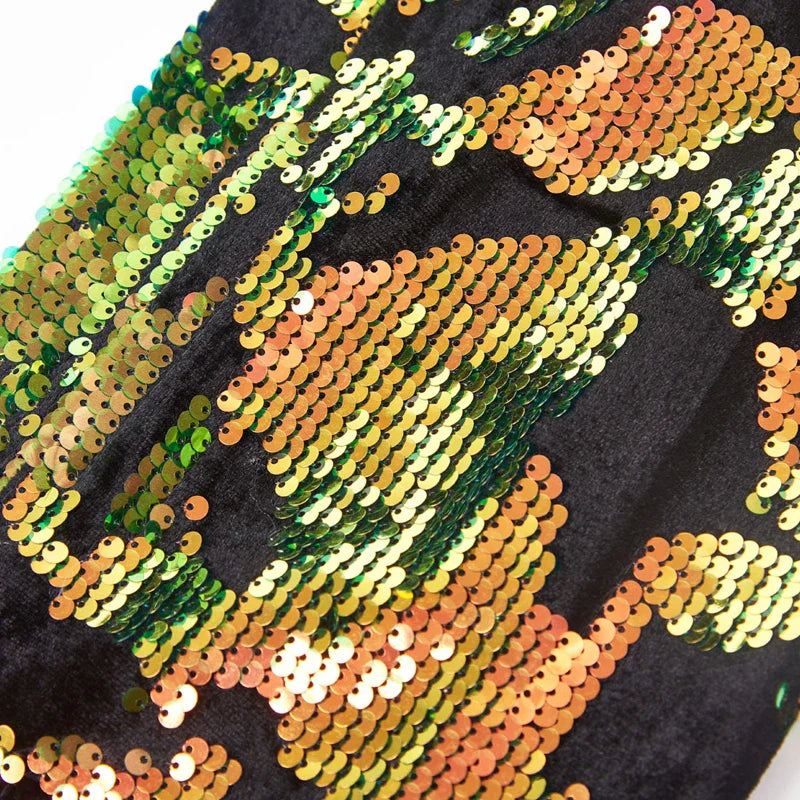 Männer Pailletten Kostüm-Set Grün