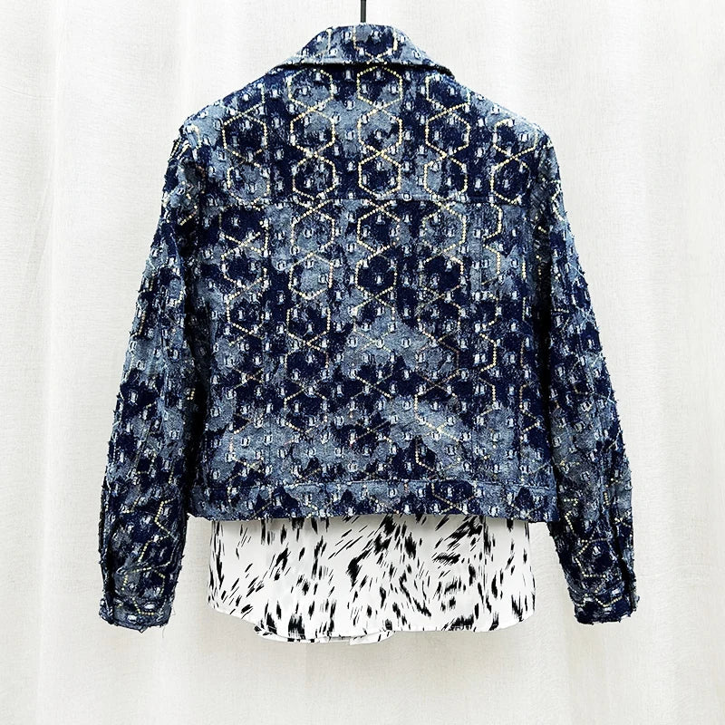 Blaue Paillettenjacke für Herren
