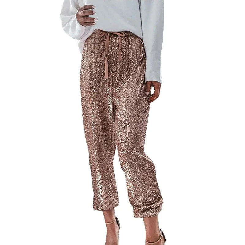 Kurze Paillettenhose für Damen