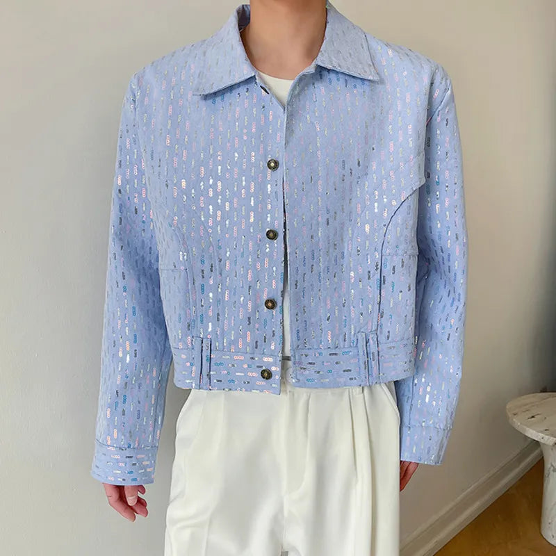 Kurzes Pailletten-Chemise für Männer