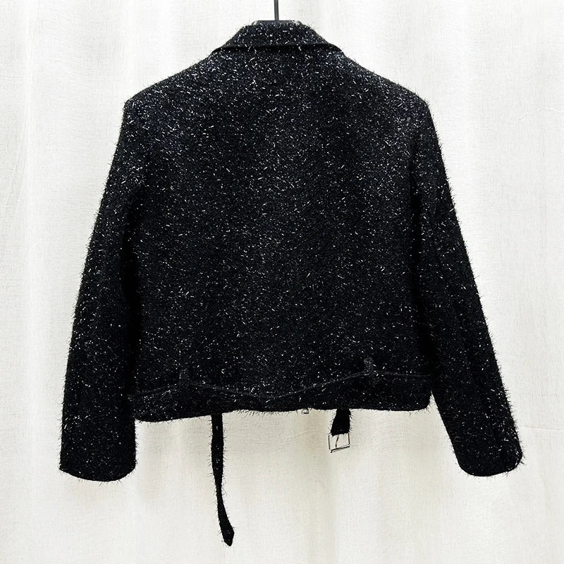 Herren Wolljacke mit Pailletten