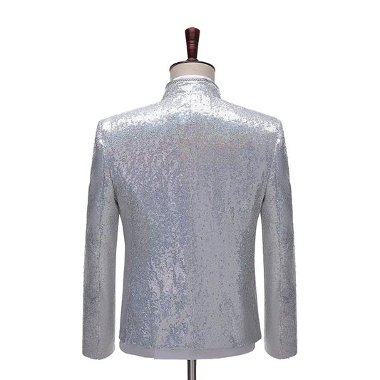 Led Herren Pailletten Jacke