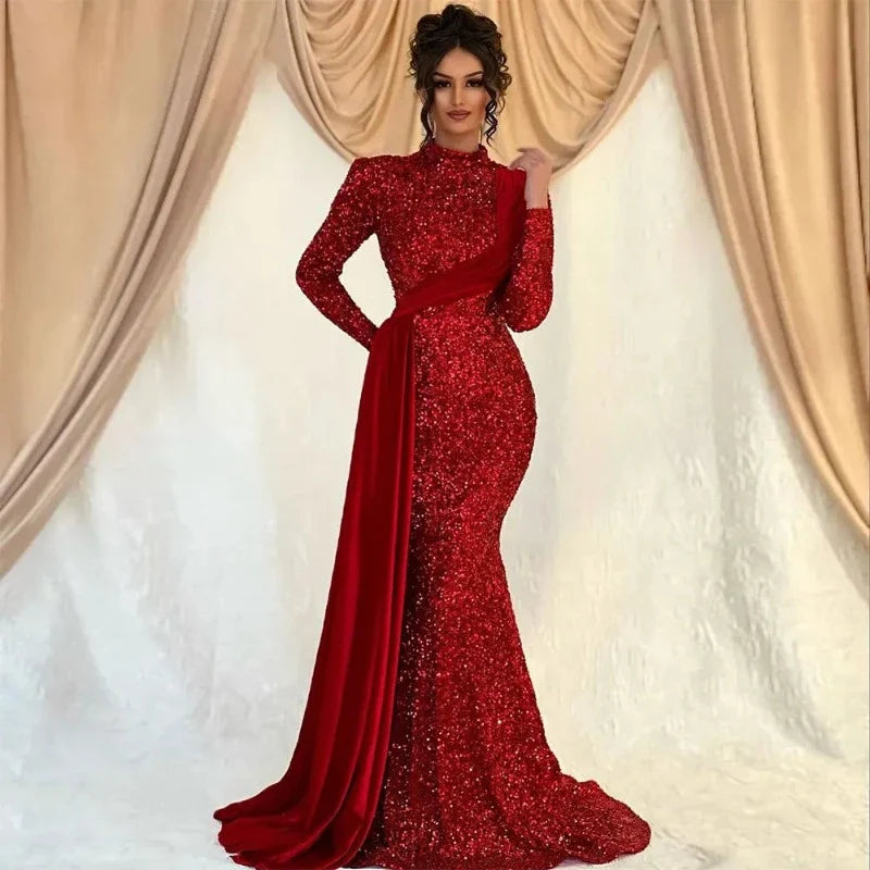 Elegantes Pailletten-Kleid mit Schleife