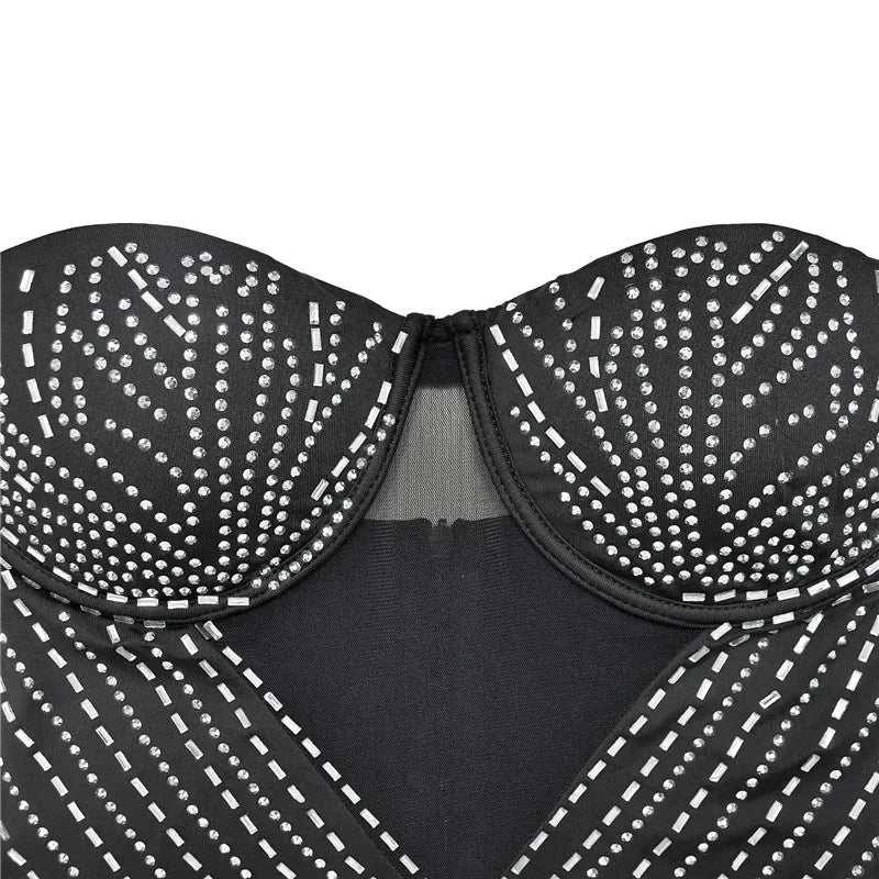 Sexy Pailletten-Jacke mit Strass