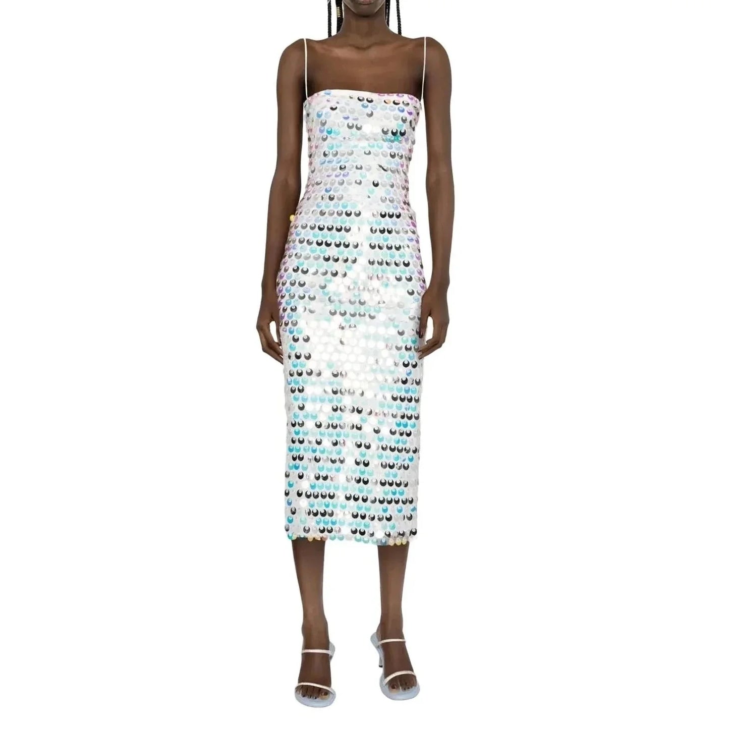 Sommerkleid mit großen Pailletten