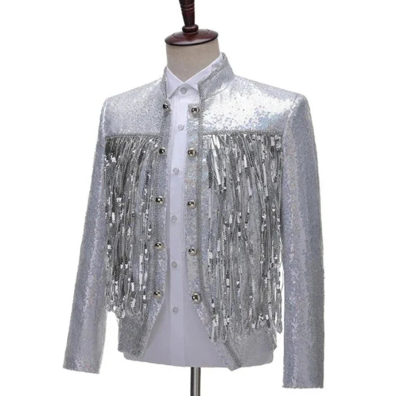Led Herren Pailletten Jacke