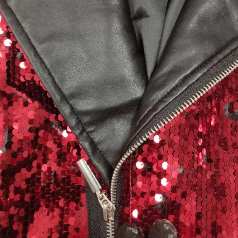 Moto-Männer-Paillettenjacke