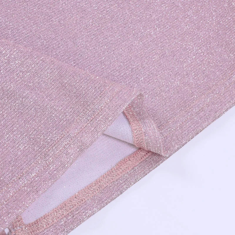 Ensemble Oberteil und Kleid mit Pailletten