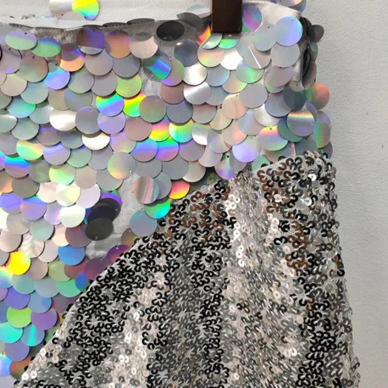 Silber Pailletten Rock