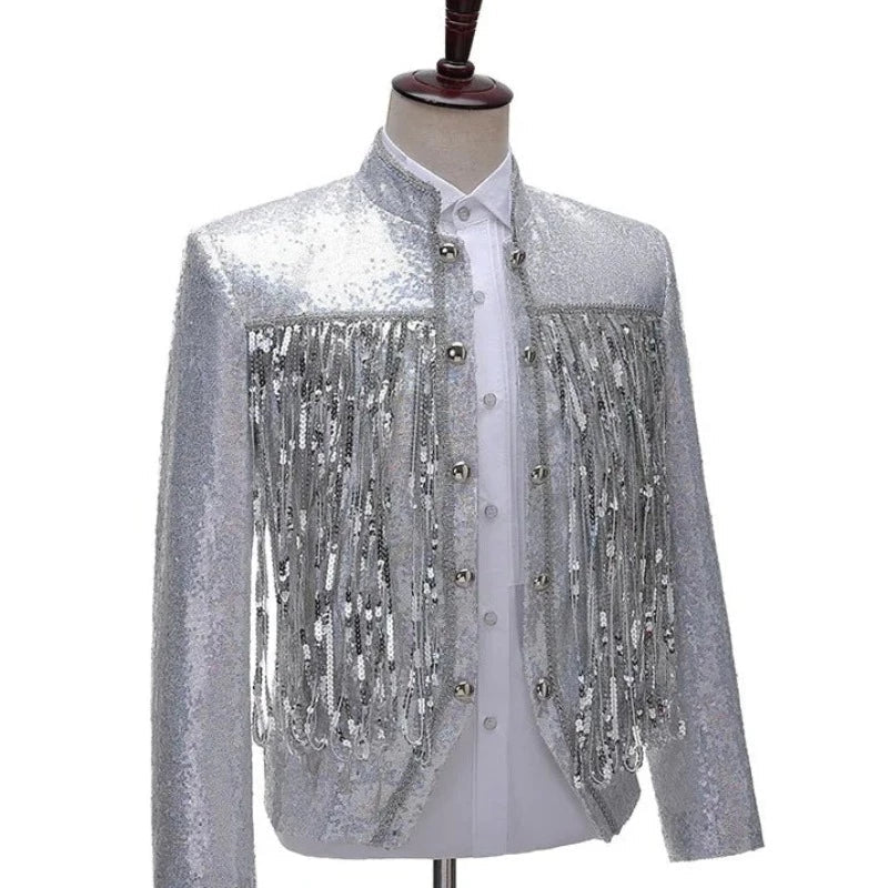 Led Herren Pailletten Jacke