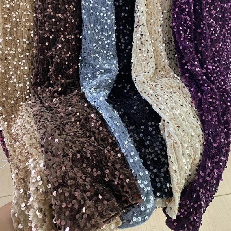 Lange Damen-Paillettenkleid