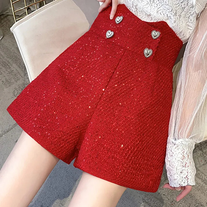 Kurze Pailletten Damen Vintage