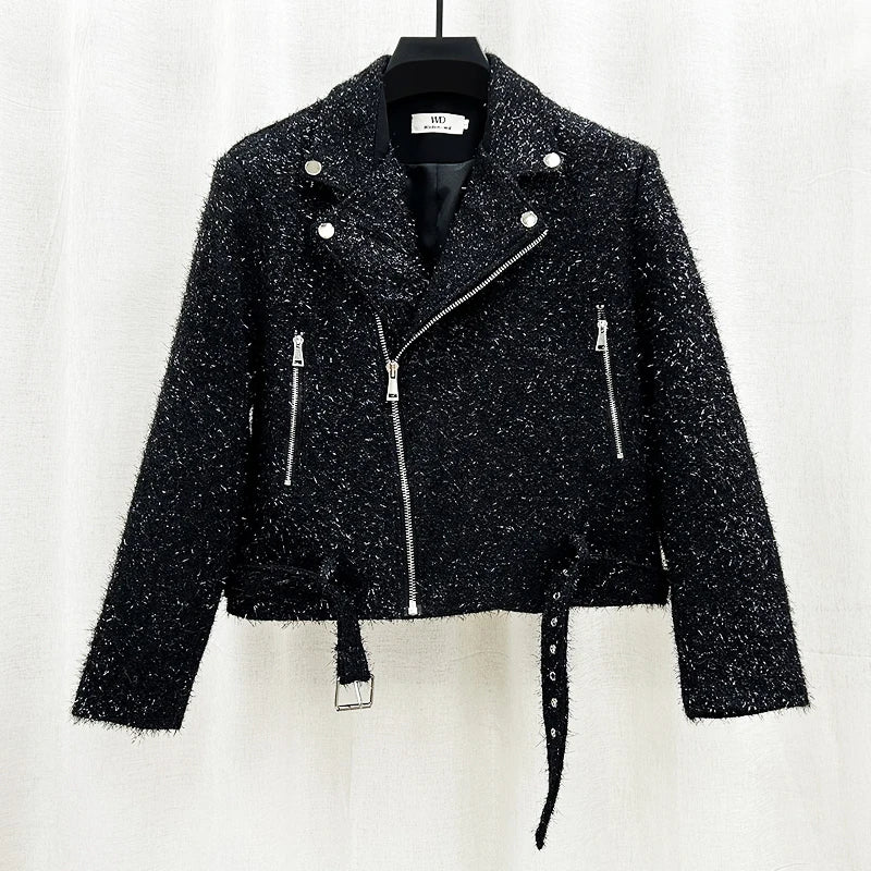 Herren Wolljacke mit Pailletten