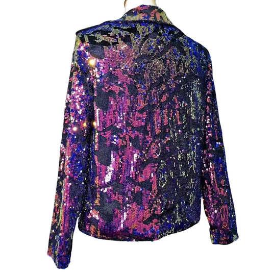 Violette Pailletten Jacke für Herren