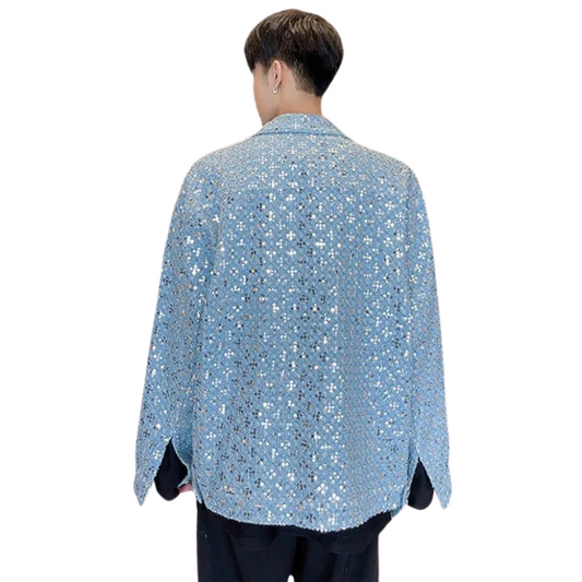 Jeans Jacke mit Pailletten für Herren