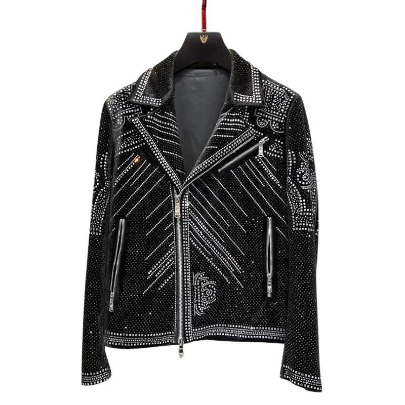 Bomberjacke mit Strass für Herren