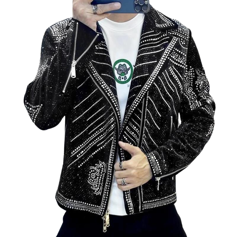 Bomberjacke mit Strass für Herren
