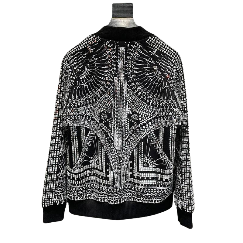 Bomber Jacke mit Strass für Herren