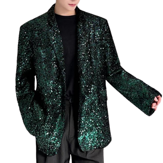 Herren-Grüne Blazer-Jacke