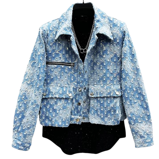 Blaue Paillettenjacke für Herren