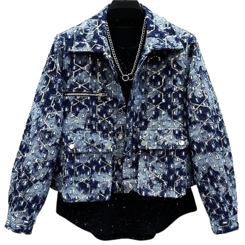 Blaue Paillettenjacke für Herren