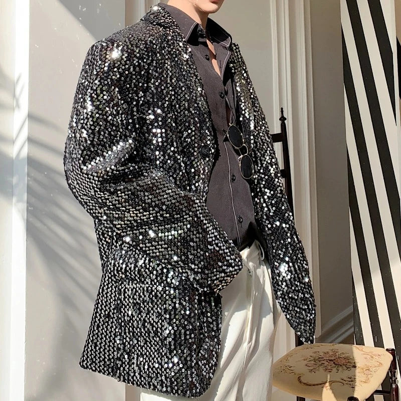 Herren Anzugsjacke Silber