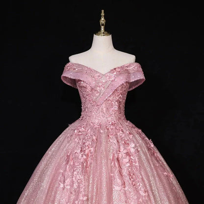 Bal Rosa Pailletten Kleid
