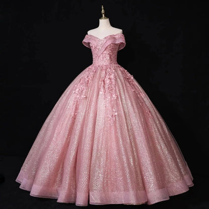 Bal Rosa Pailletten Kleid