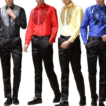 Herren Glitzerhemd