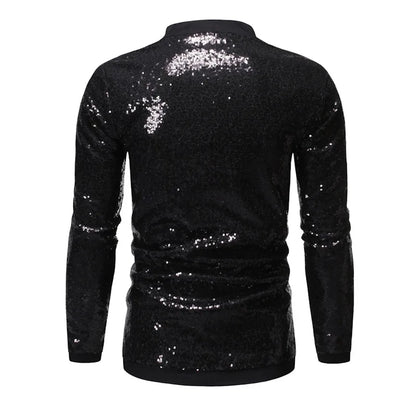 Offene Paillettenjacke für Männer